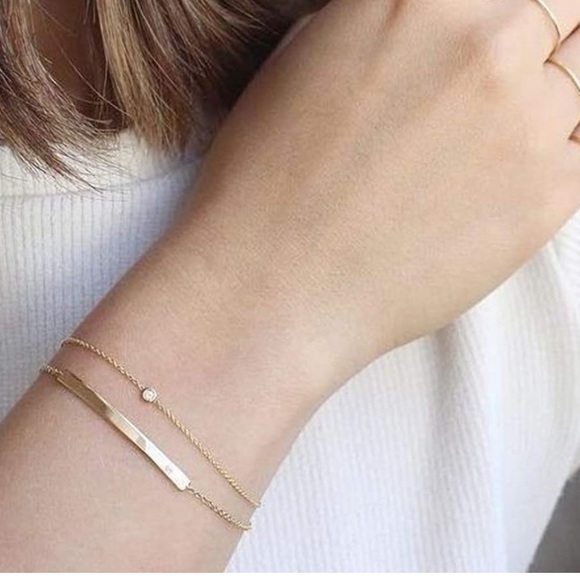 Chic Nation Jewelry - Gold toned bar bracelet Christmas gift idea